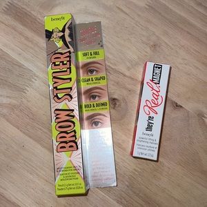 NWT Benefit Brow Styler & There’re Real Mascara Mini Bundle and free gift